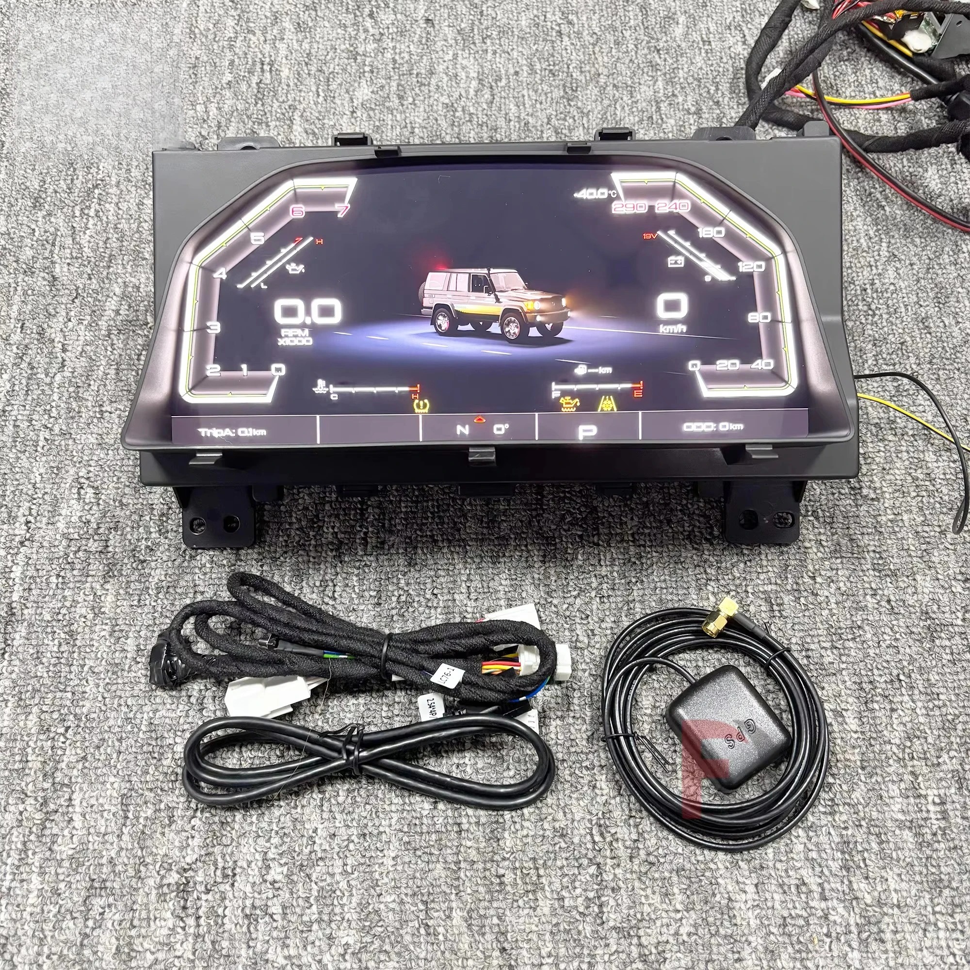 Car Interior Modified to Yota Land Cruiser Liquid Crystal Instrumentation LC79 LC70 LC76 Car LCD Cluster Digital Dashboard Panel